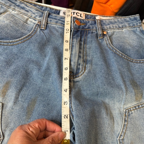 PTCL Ethical Brand High Rise Patch Pocket Jeans Size 27 Blue Denim - Picture 9 of 13